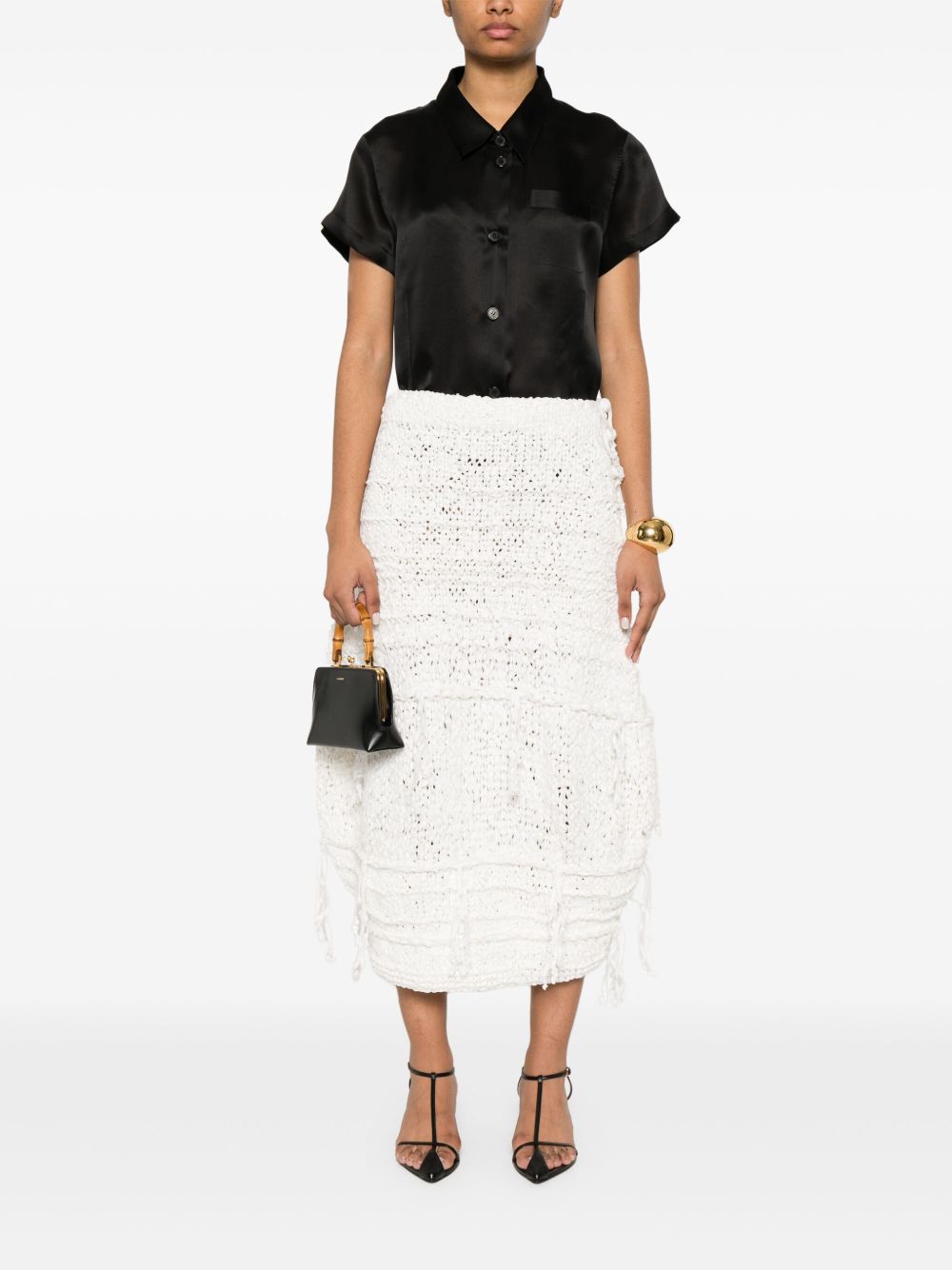 KHAITE Silk Classic Collar Shirt with Patch Pocket