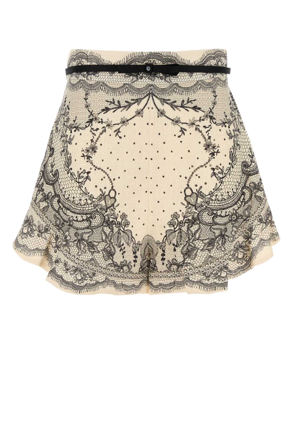 ZIMMERMANN Linen Ruffled Hem Shorts - Women’s 2025 Collection