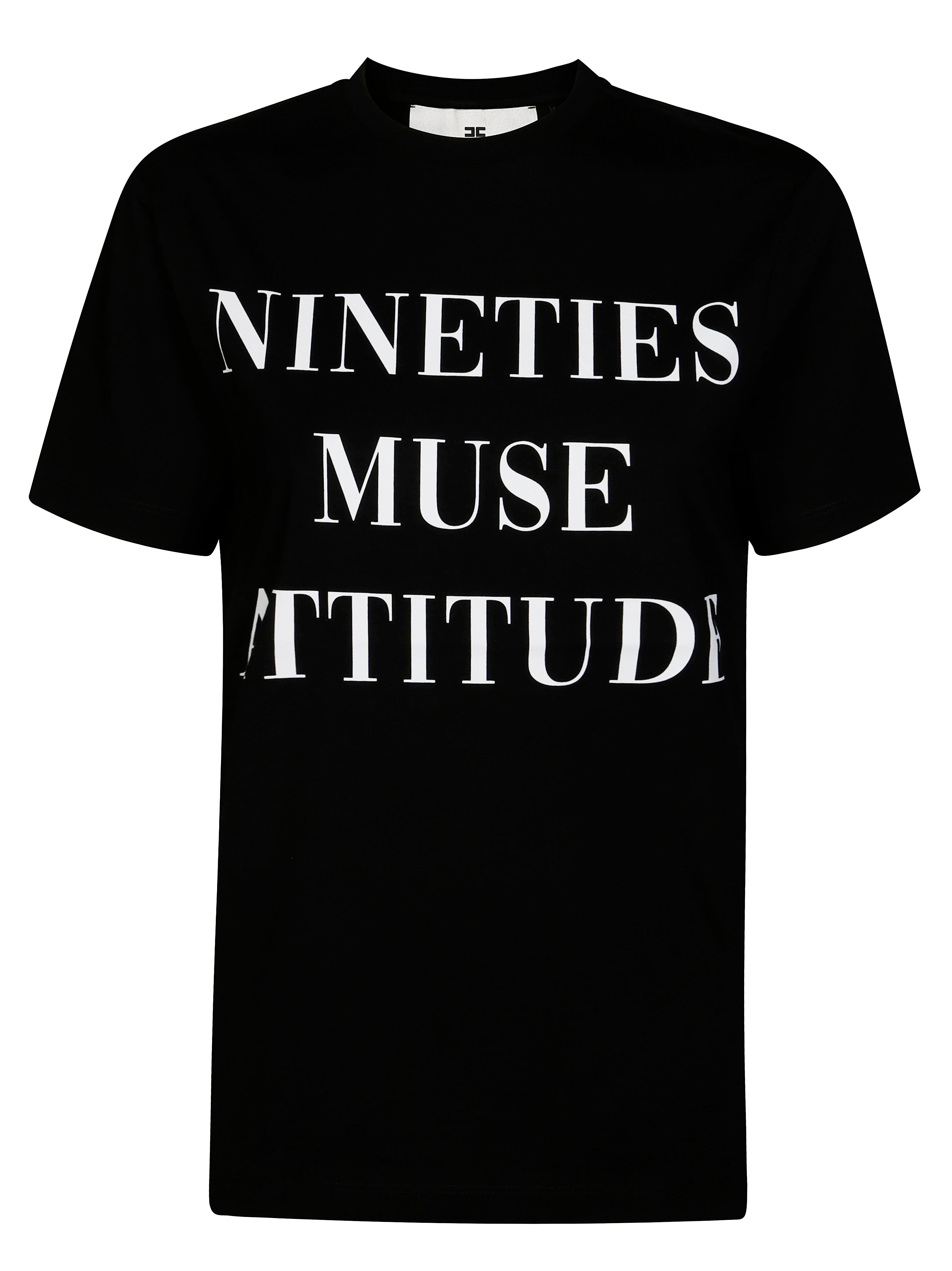 ELISABETTA FRANCHI Classic T-Shirt with Stylish Script for Men