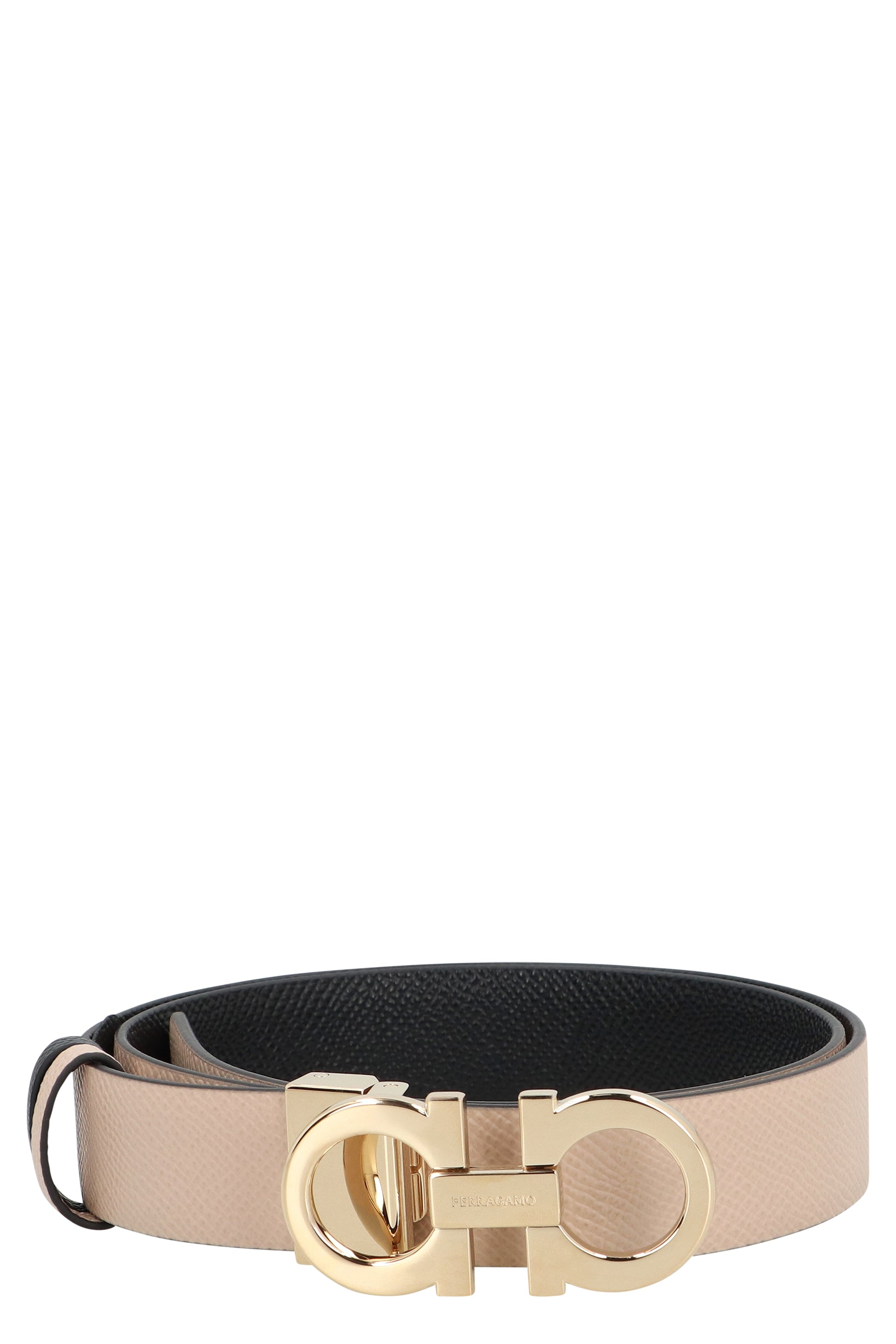 Ferragamo Reversible Leather Belt with Gancini Hook - 2.5 cm Height
