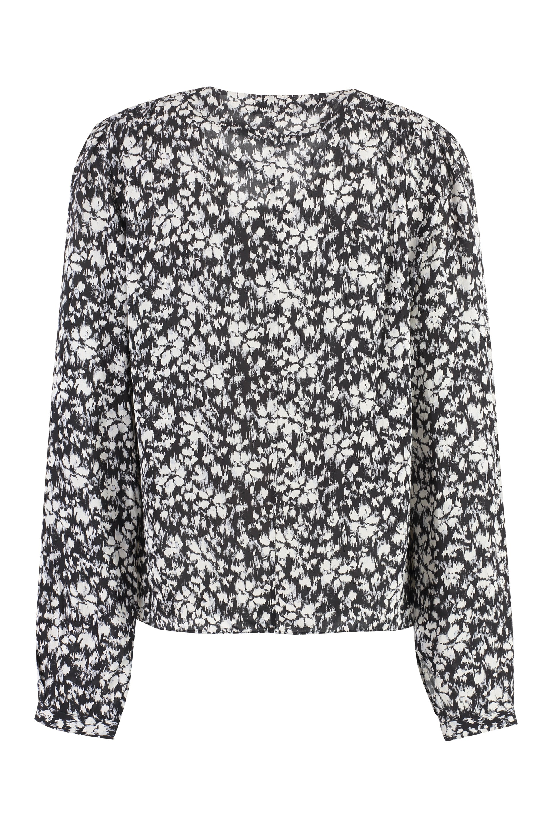 ISABEL MARANT ETOILE Printed Viscose Blouse with Decorative Gathering