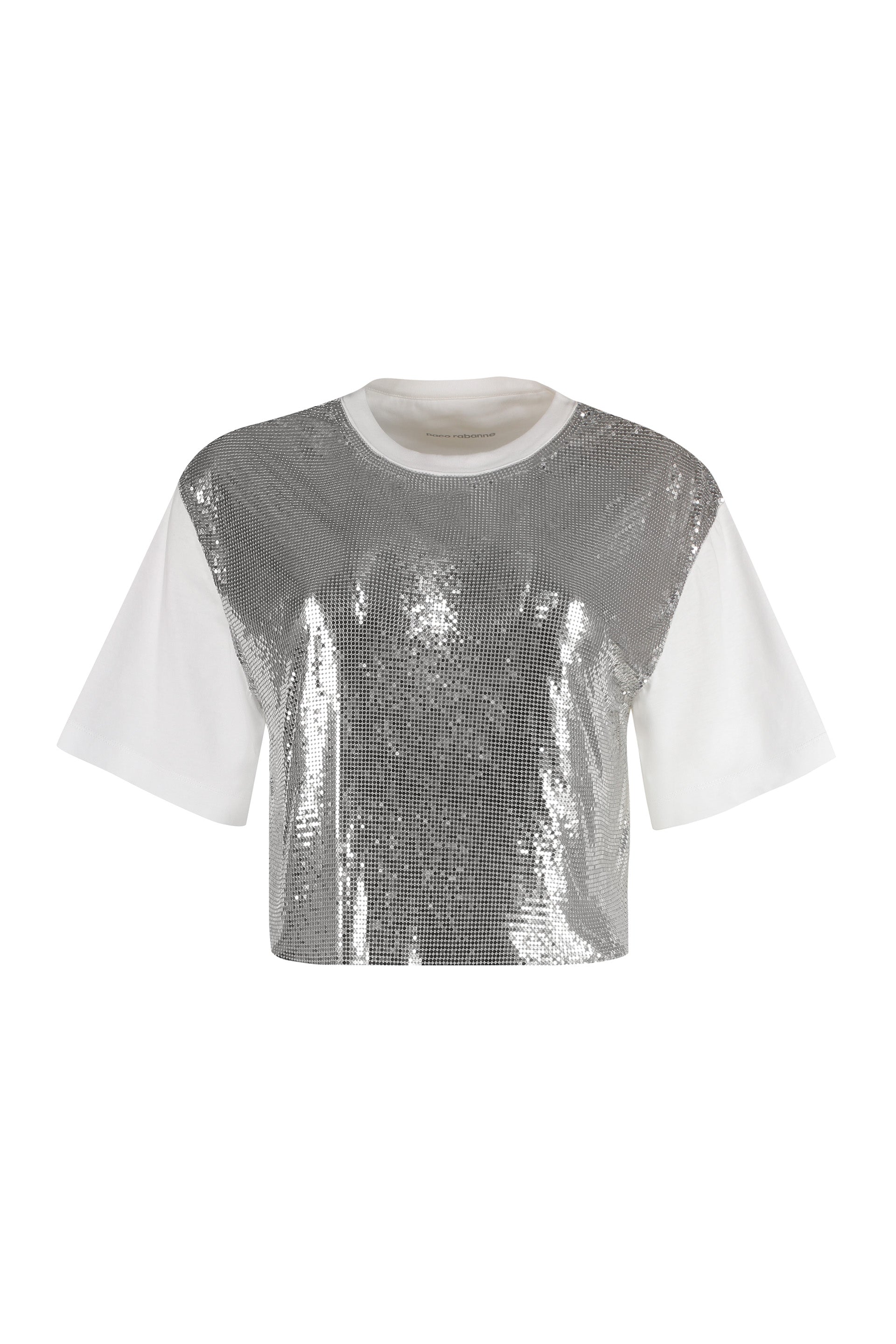 PACO RABANNE Sequin Embellished Cotton T-Shirt - FW23