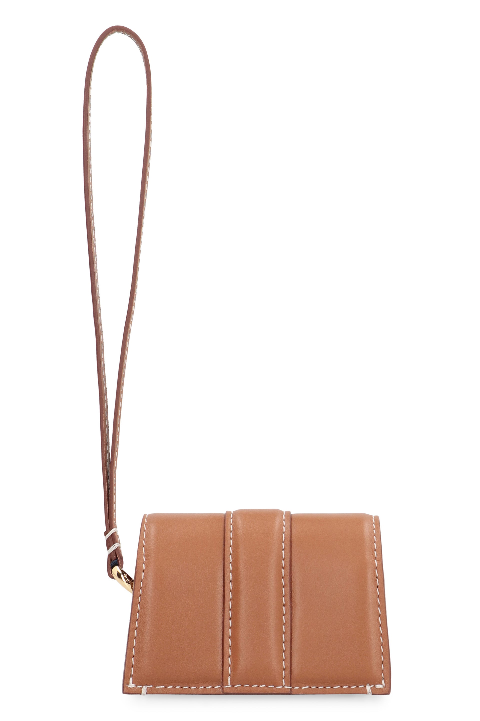 JACQUEMUS Mini Leather AirPods Case with Wrist Strap