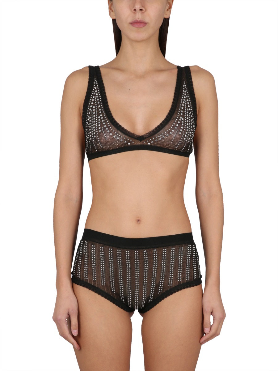PACO RABANNE High-Waisted Studded Panties