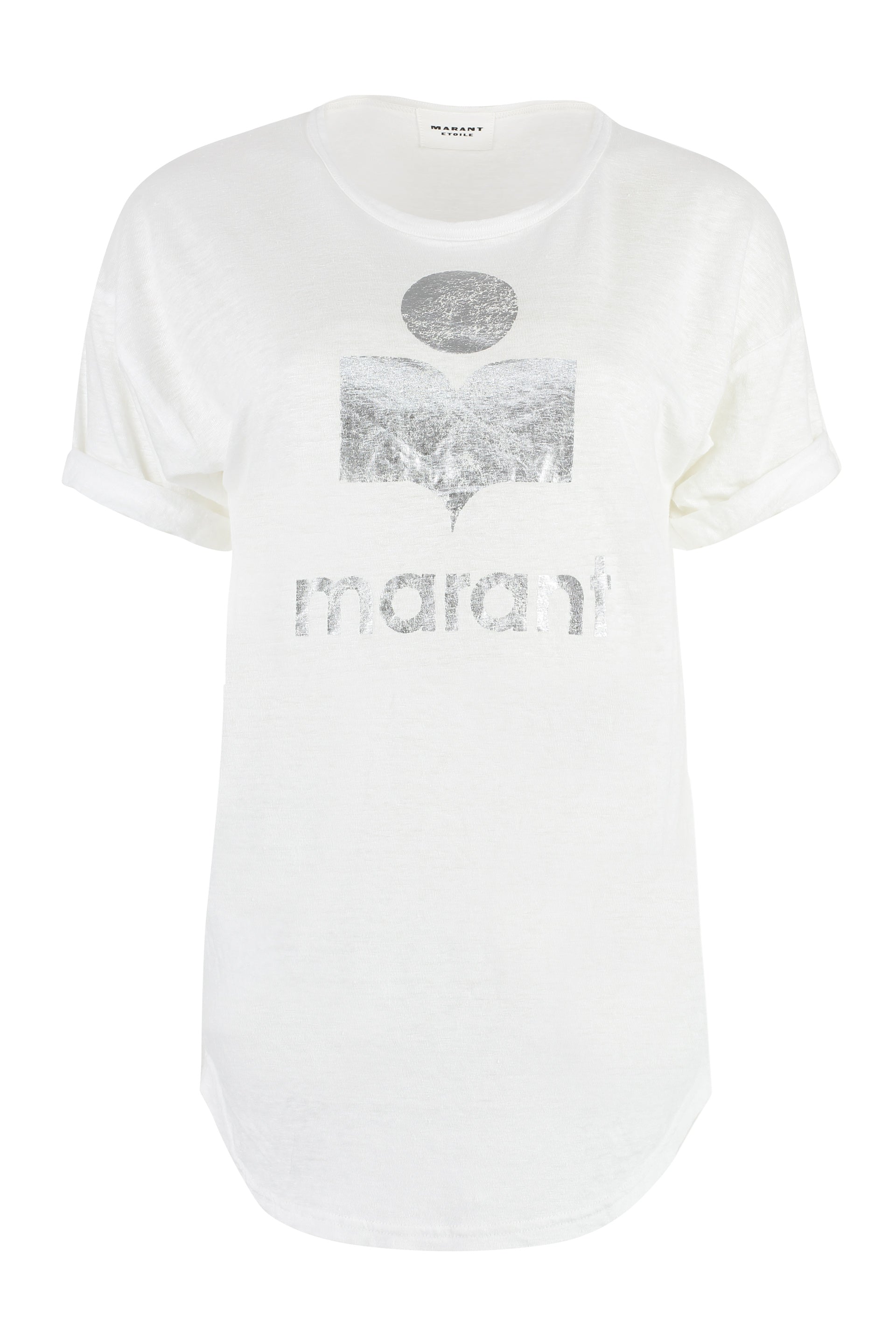 ISABEL MARANT ETOILE Logo Print Linen T-Shirt