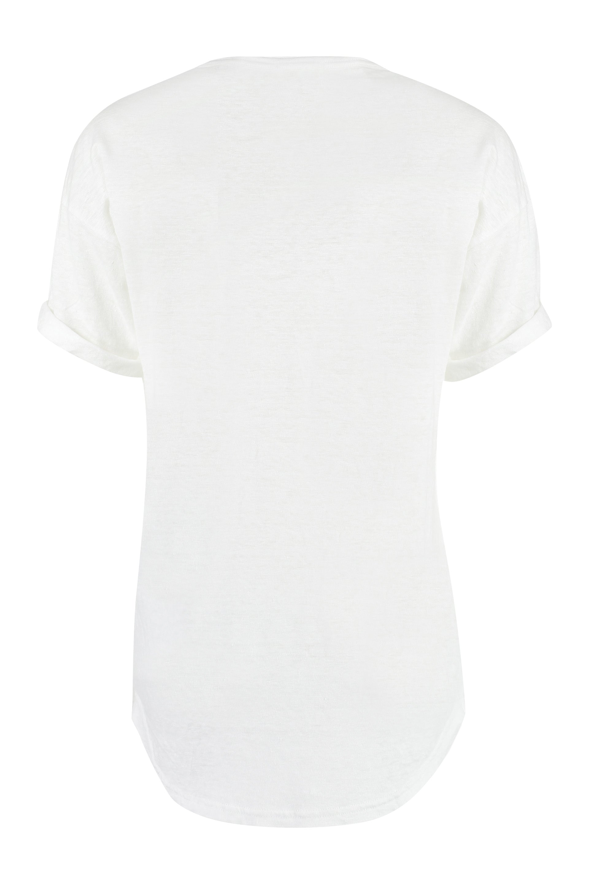 ISABEL MARANT ETOILE Logo Print Linen T-Shirt