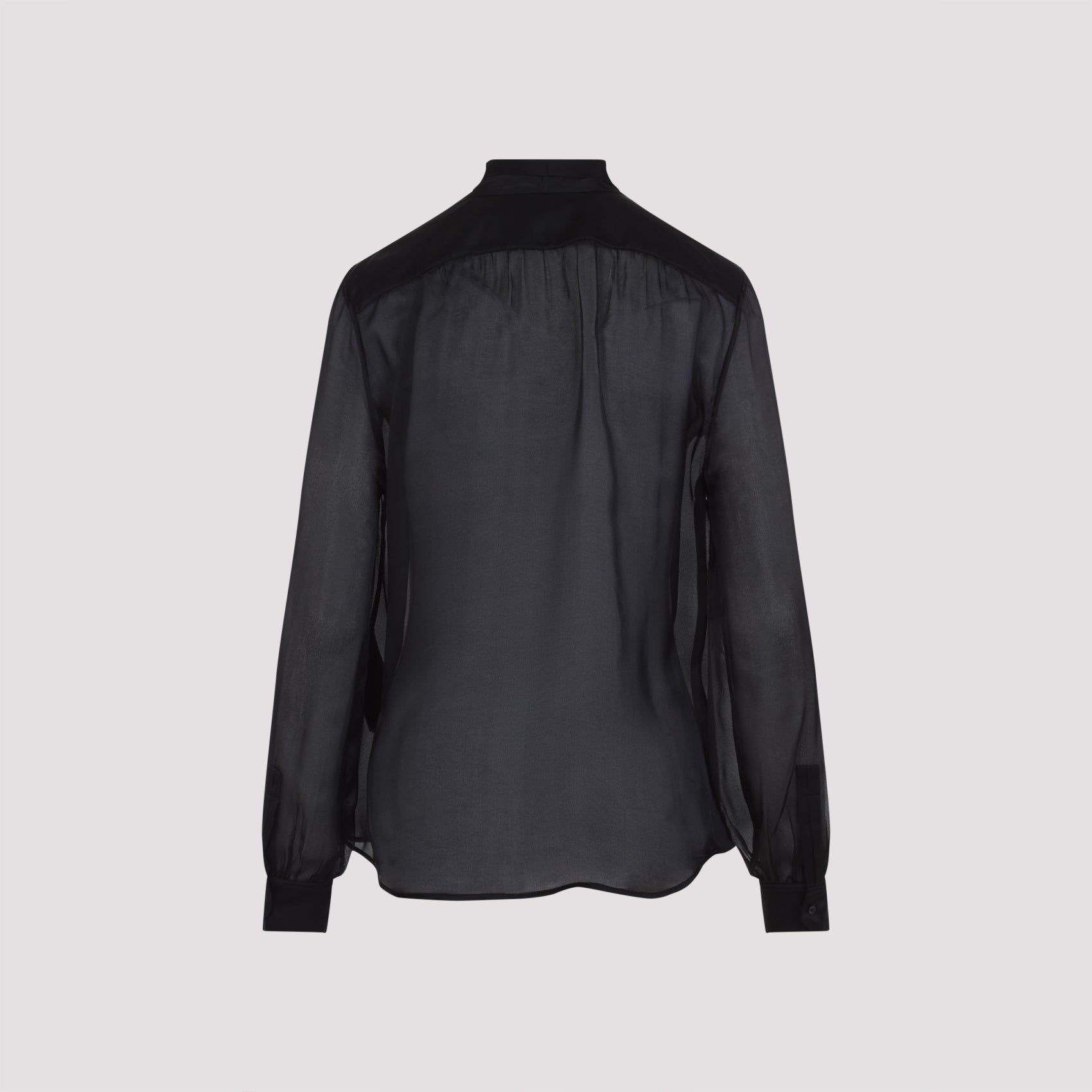 SAINT LAURENT Silk Blouse for Men - SS25 Collection