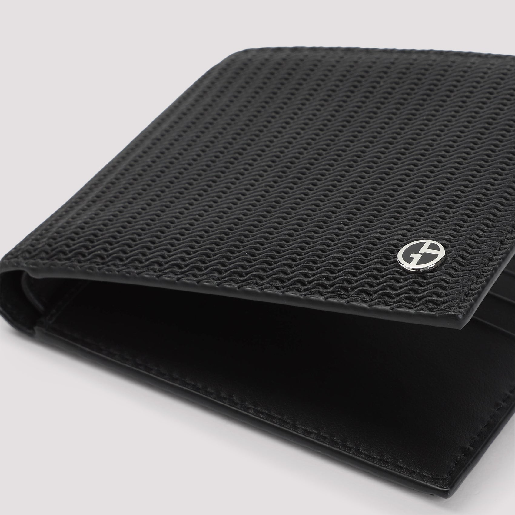 GIORGIO ARMANI Mini Leather Wallet - 12cm x 11cm x 3cm