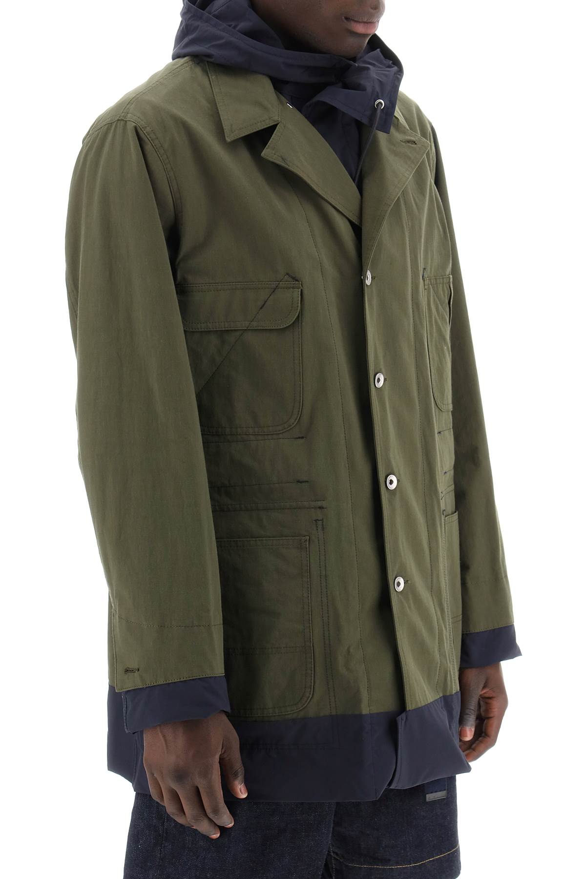 SACAI Reversible Cotton and Nylon Jacket for Men - SS24 Collection