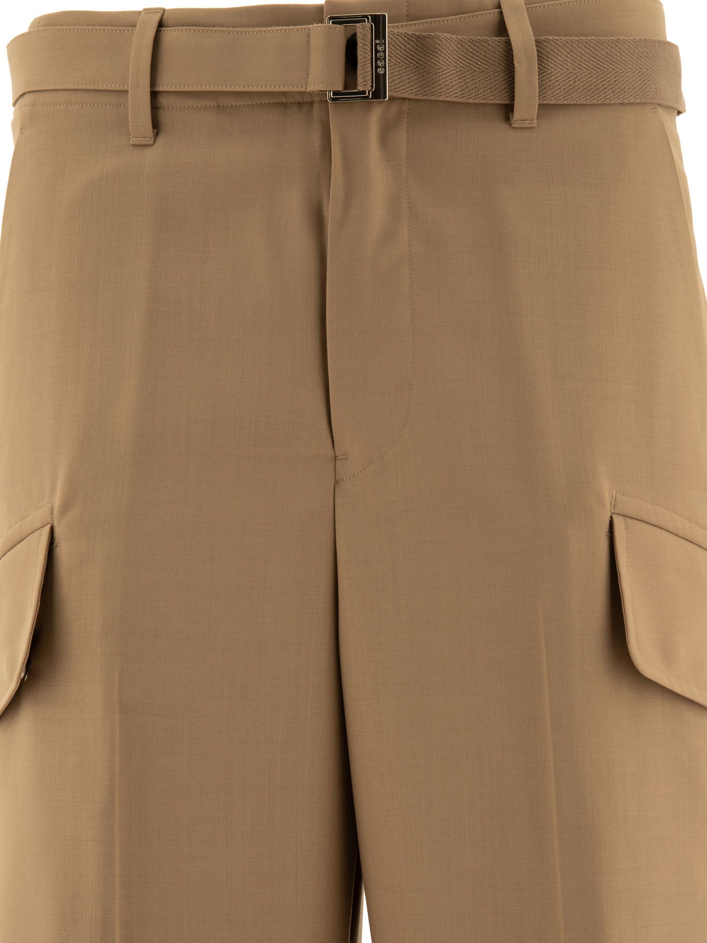SACAI Belted Regular Fit Trousers