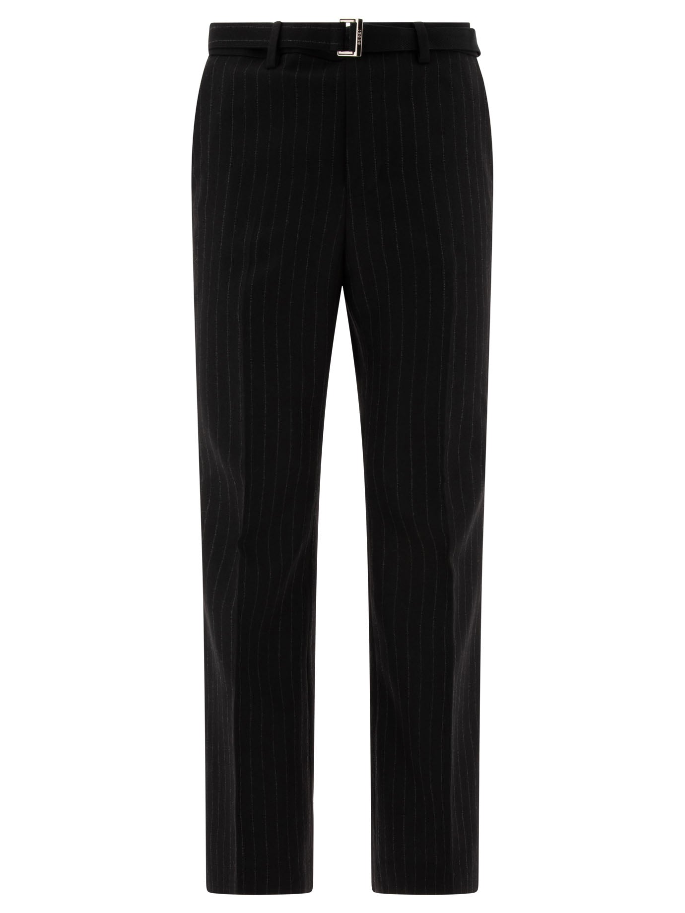 SACAI Pinstriped Trousers - Regular Fit, Mid Rise for Men