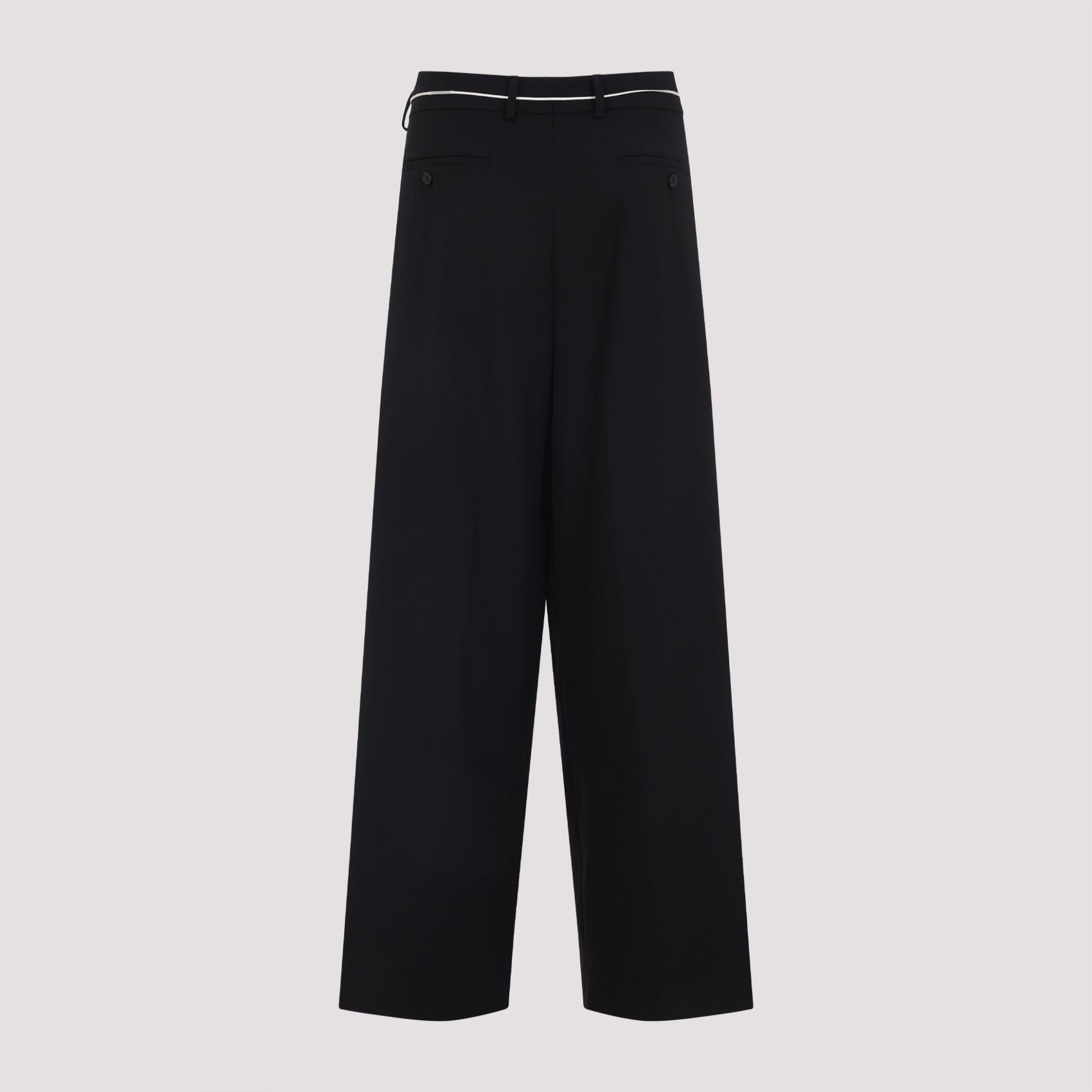 DRIES VAN NOTEN Piers Wide Leg Wool Pants
