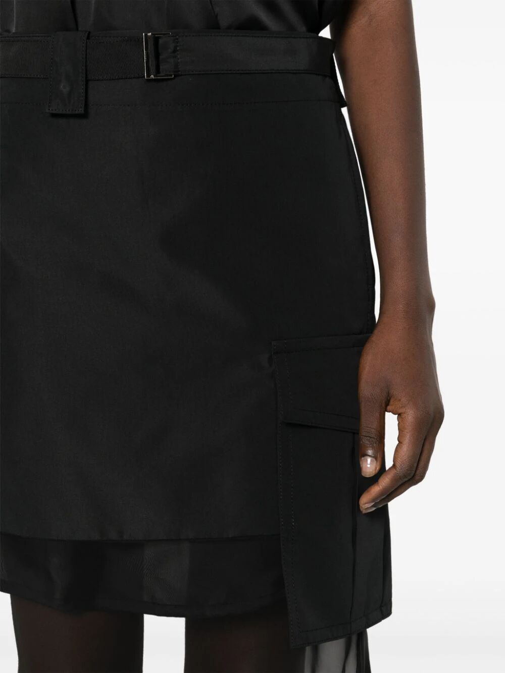 SACAI Fabric Combo Mini Skirt