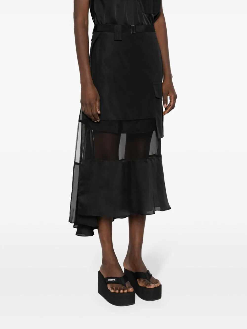SACAI Fabric Combo Mini Skirt