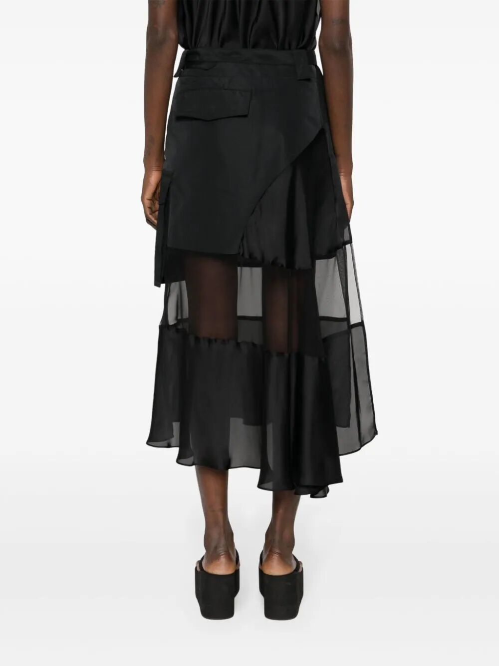 SACAI Fabric Combo Mini Skirt