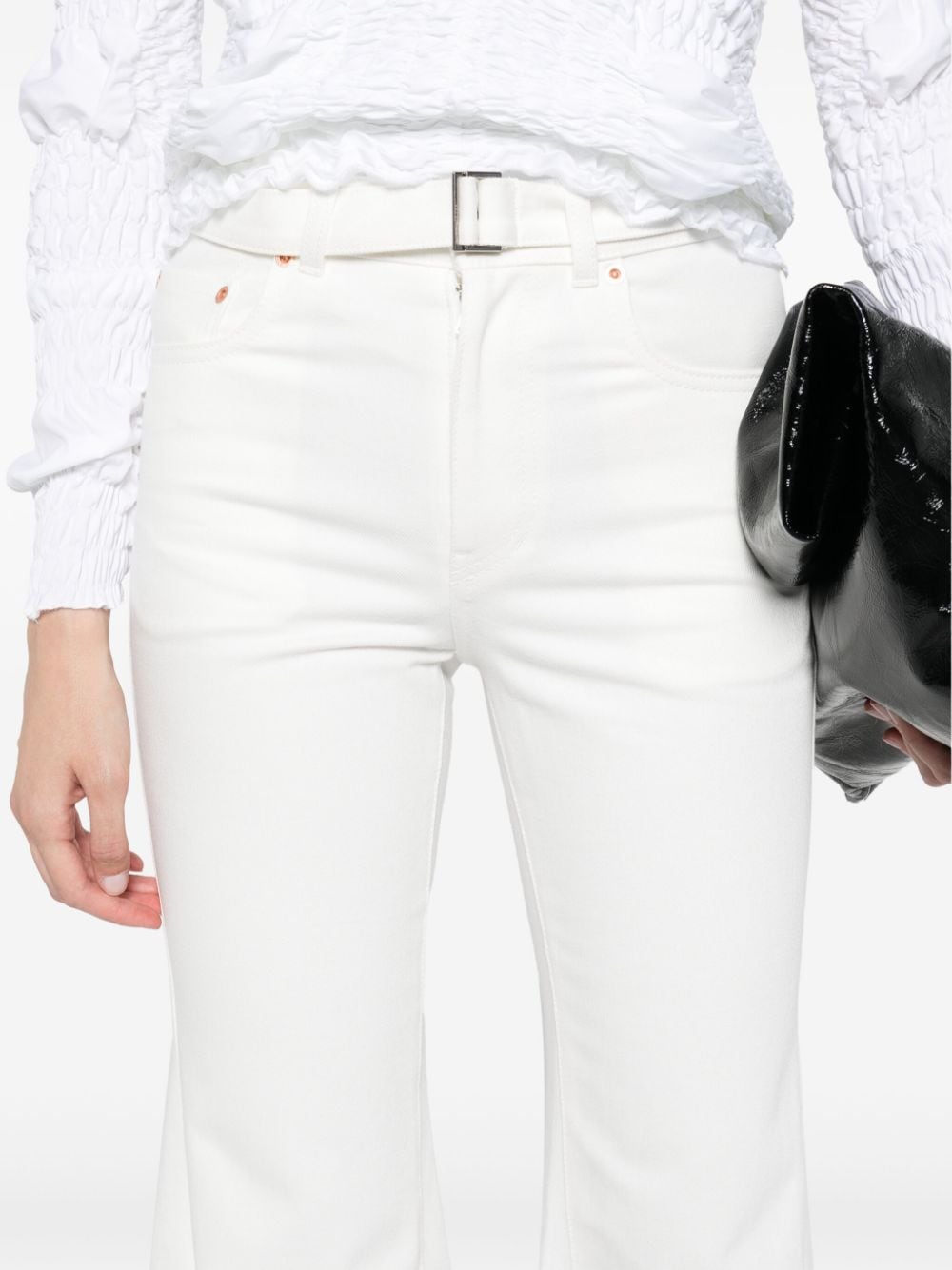 SACAI Flared Denim Jeans - Mid-Rise Design