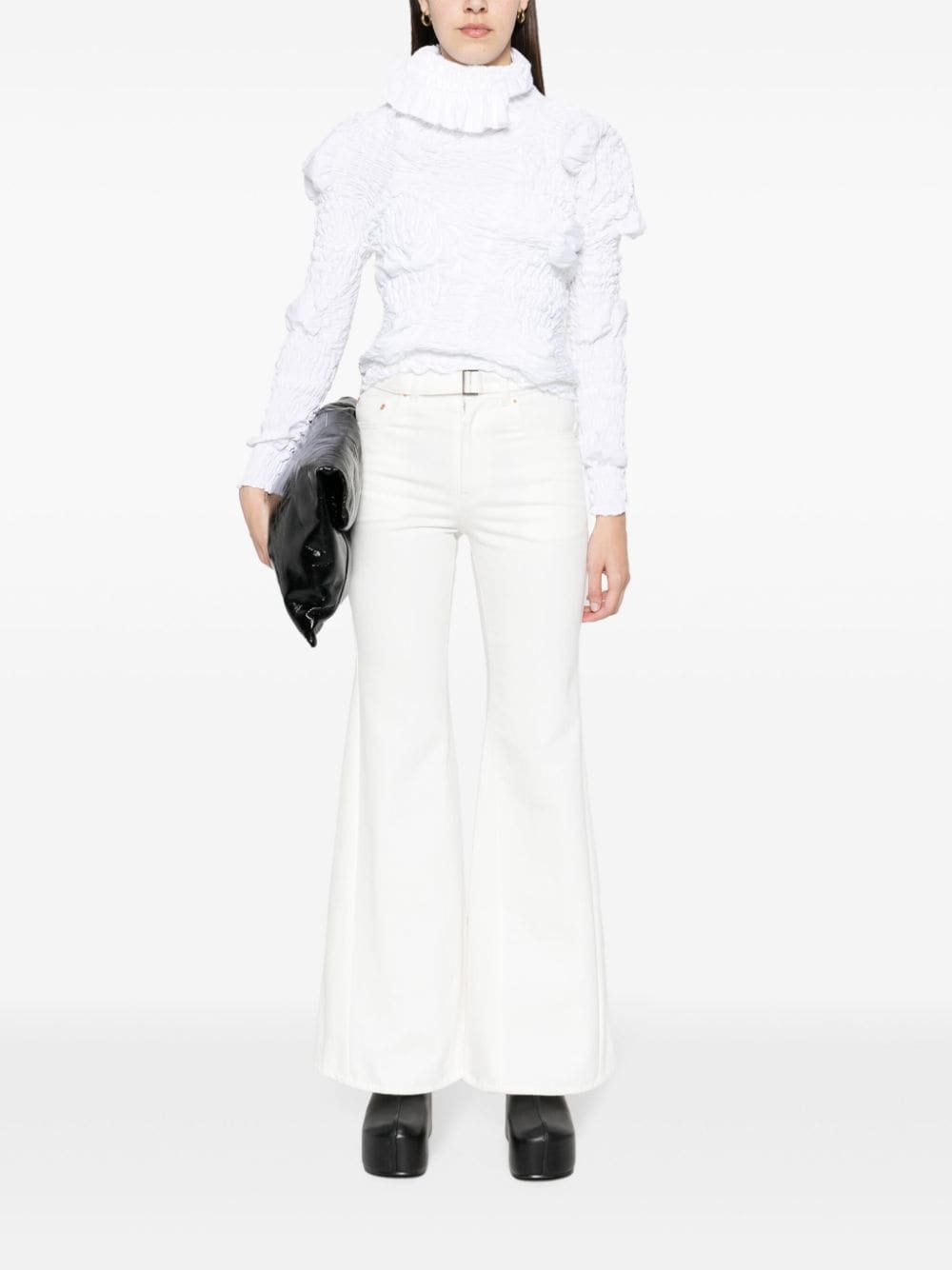 SACAI Flared Denim Jeans - Mid-Rise Design