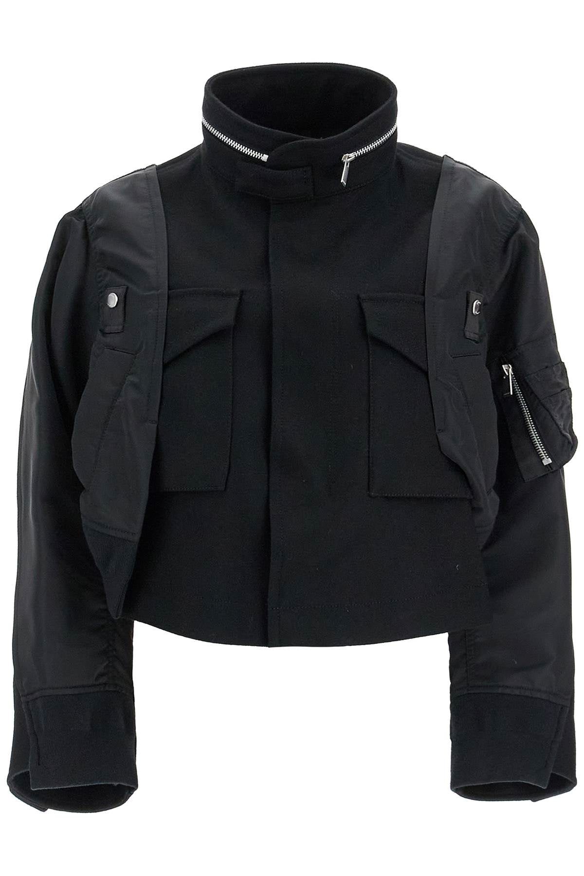 SACAI Wool and Nylon Bomber Jacket