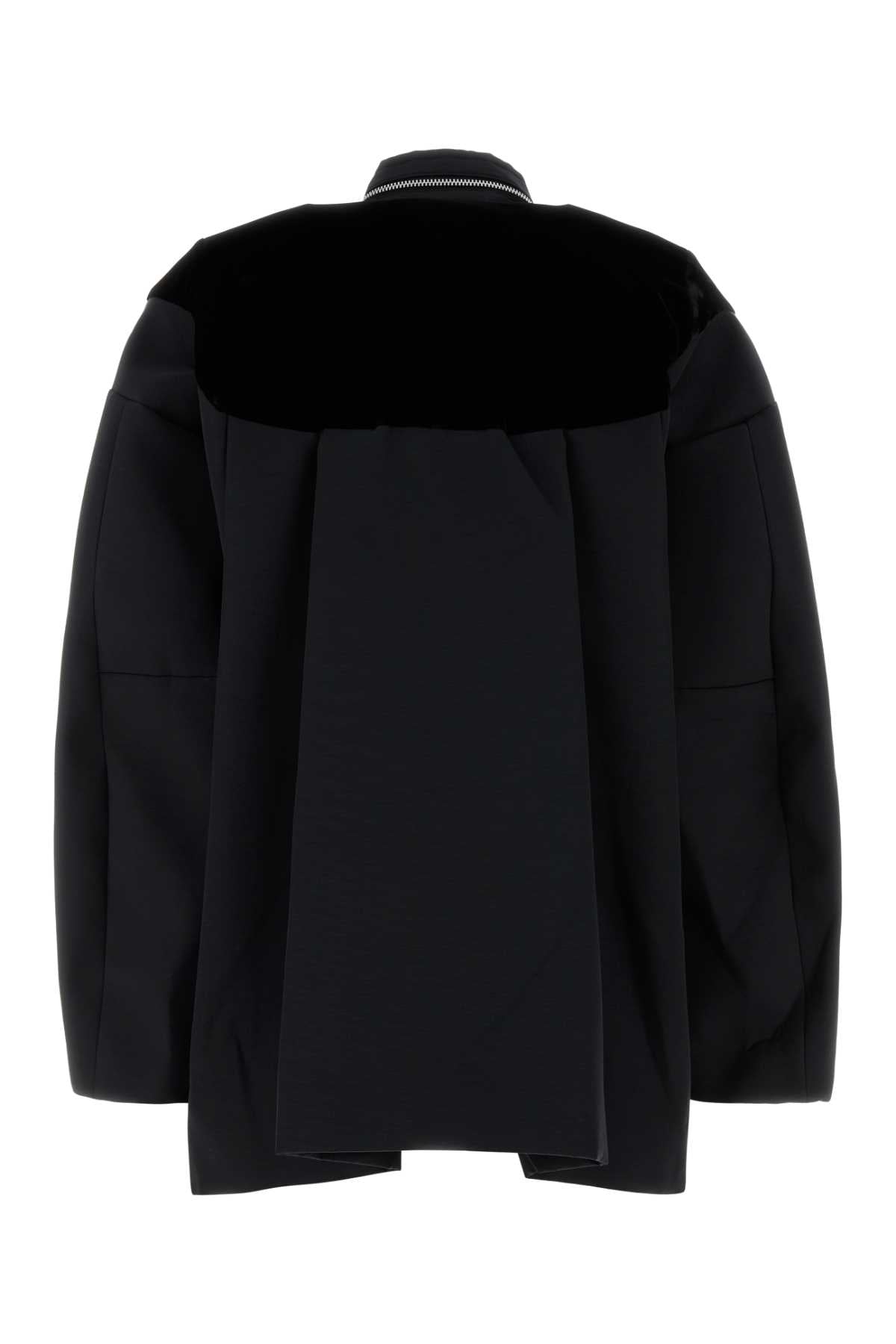 SACAI Oversized Grosgrain Velvet Blouson Jacket for Women