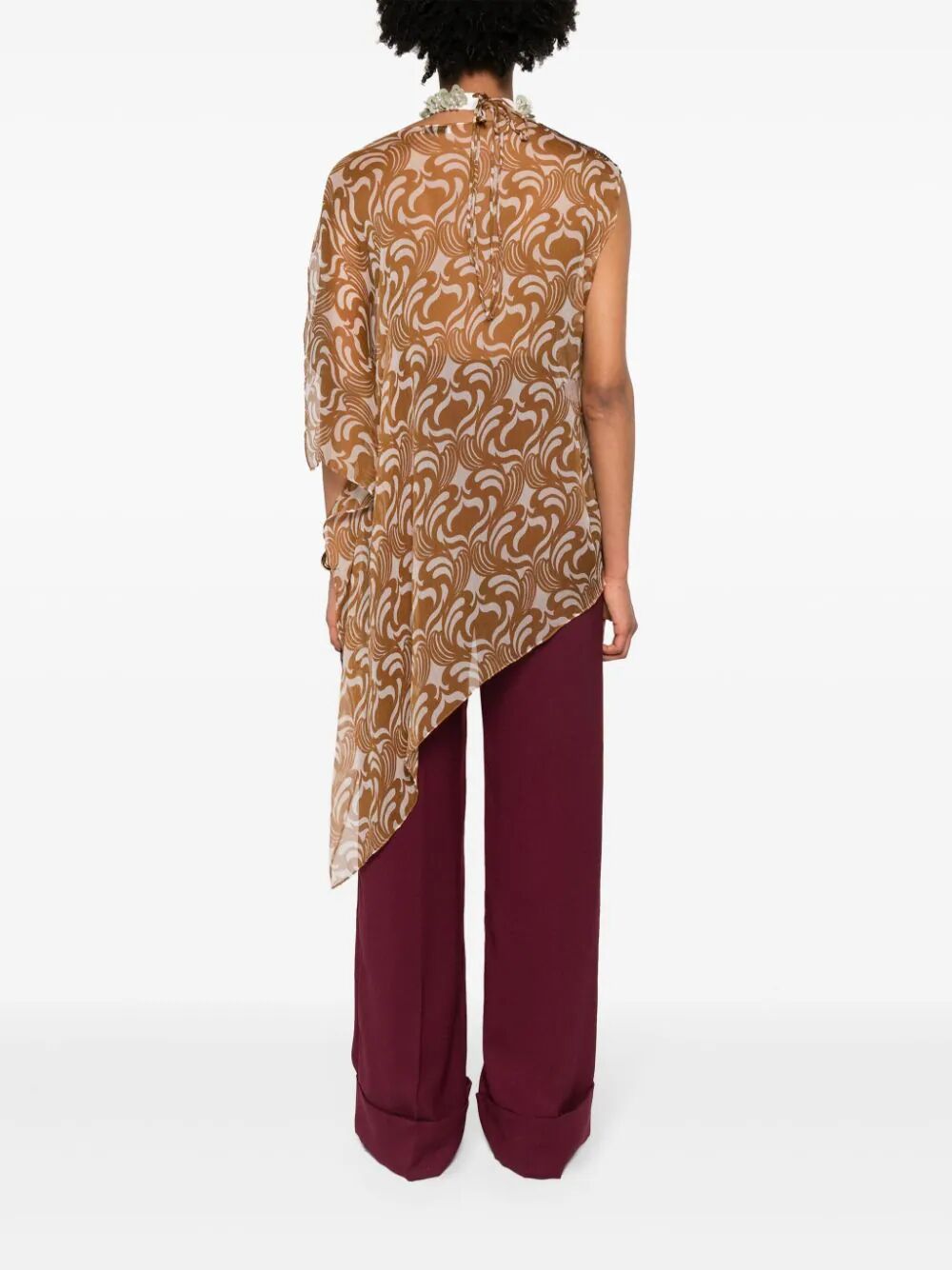 DRIES VAN NOTEN Elegant Silk Clavier Top for Women