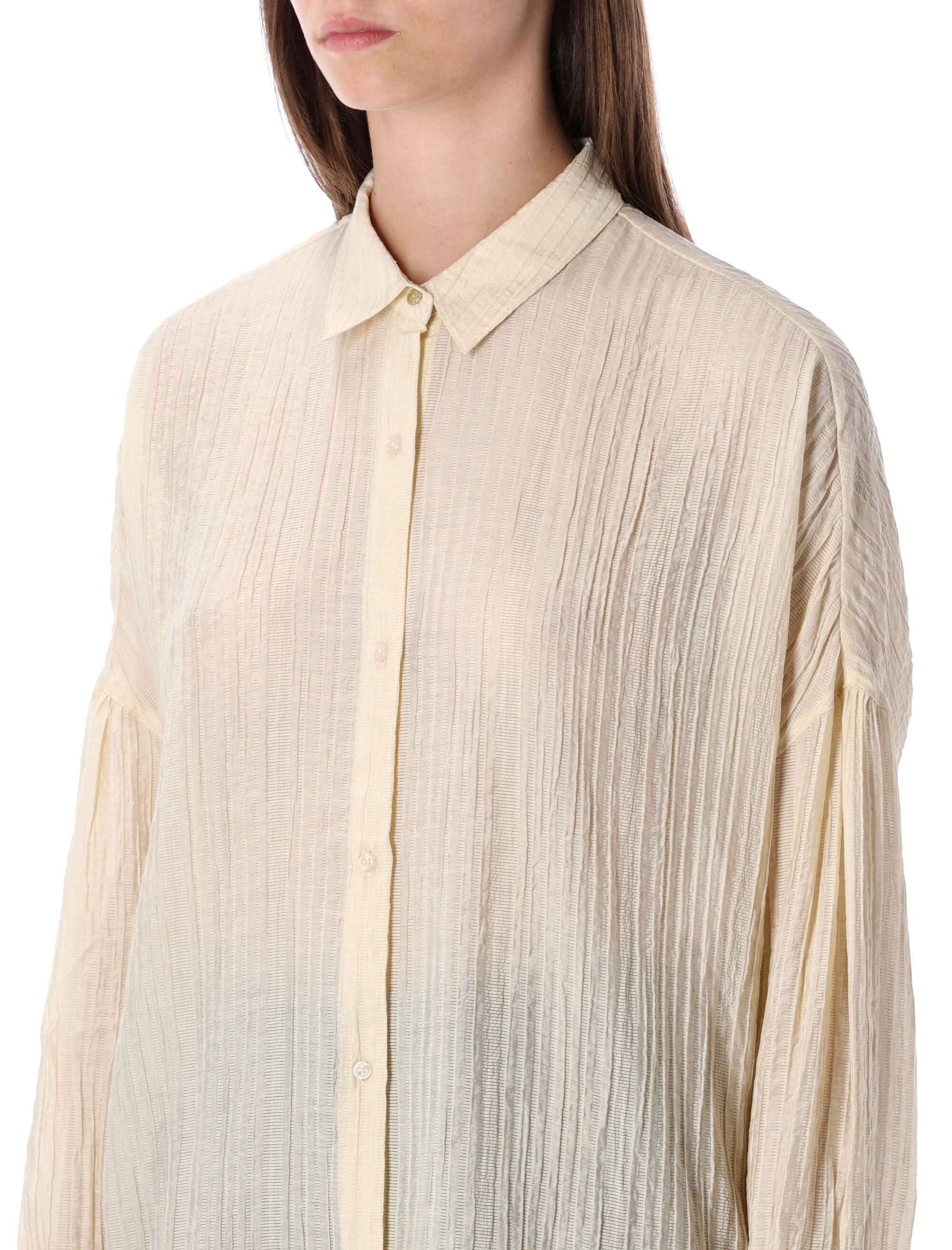 SESSUN Refined Crepe Striped Shirt - XS