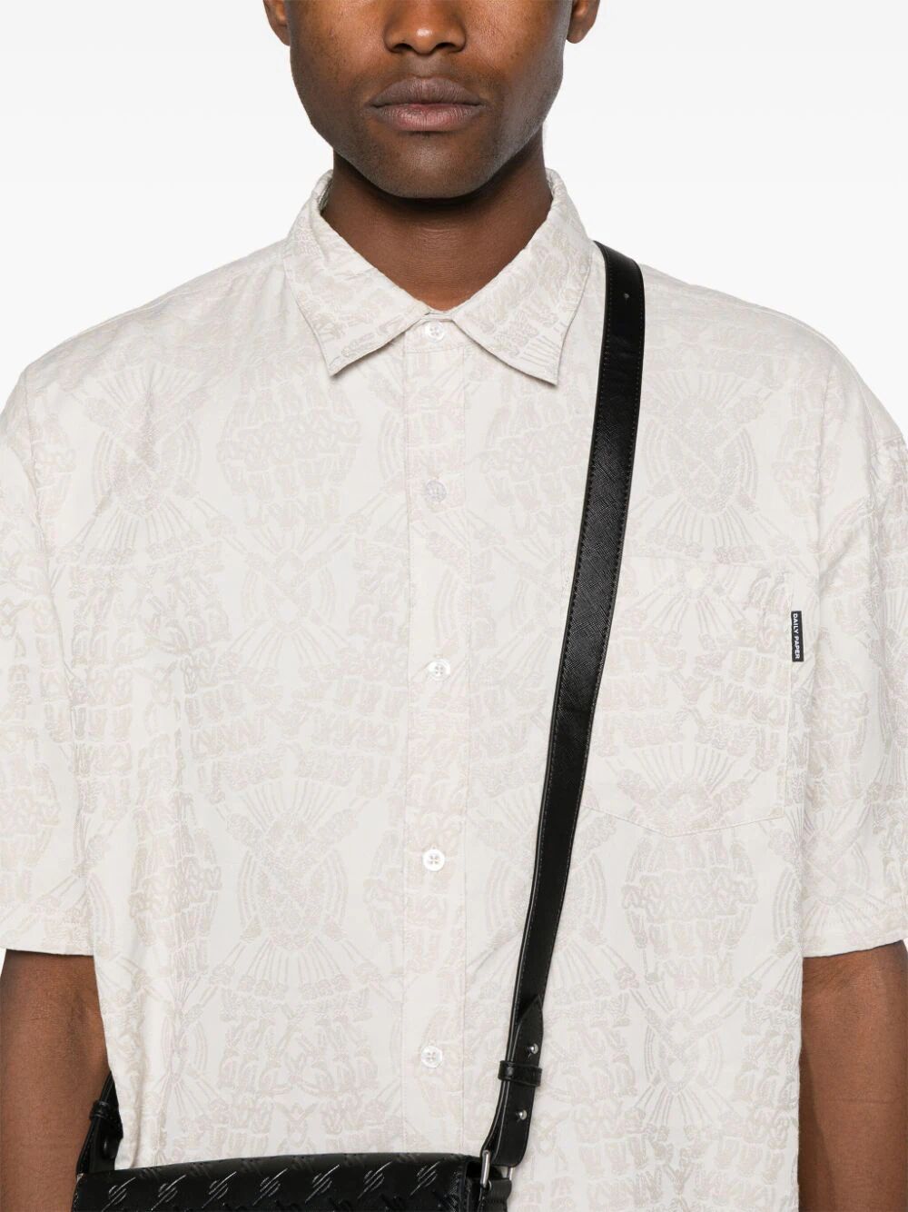 DAILY PAPER Relaxed Short Sleeve Jacquard Shirt
