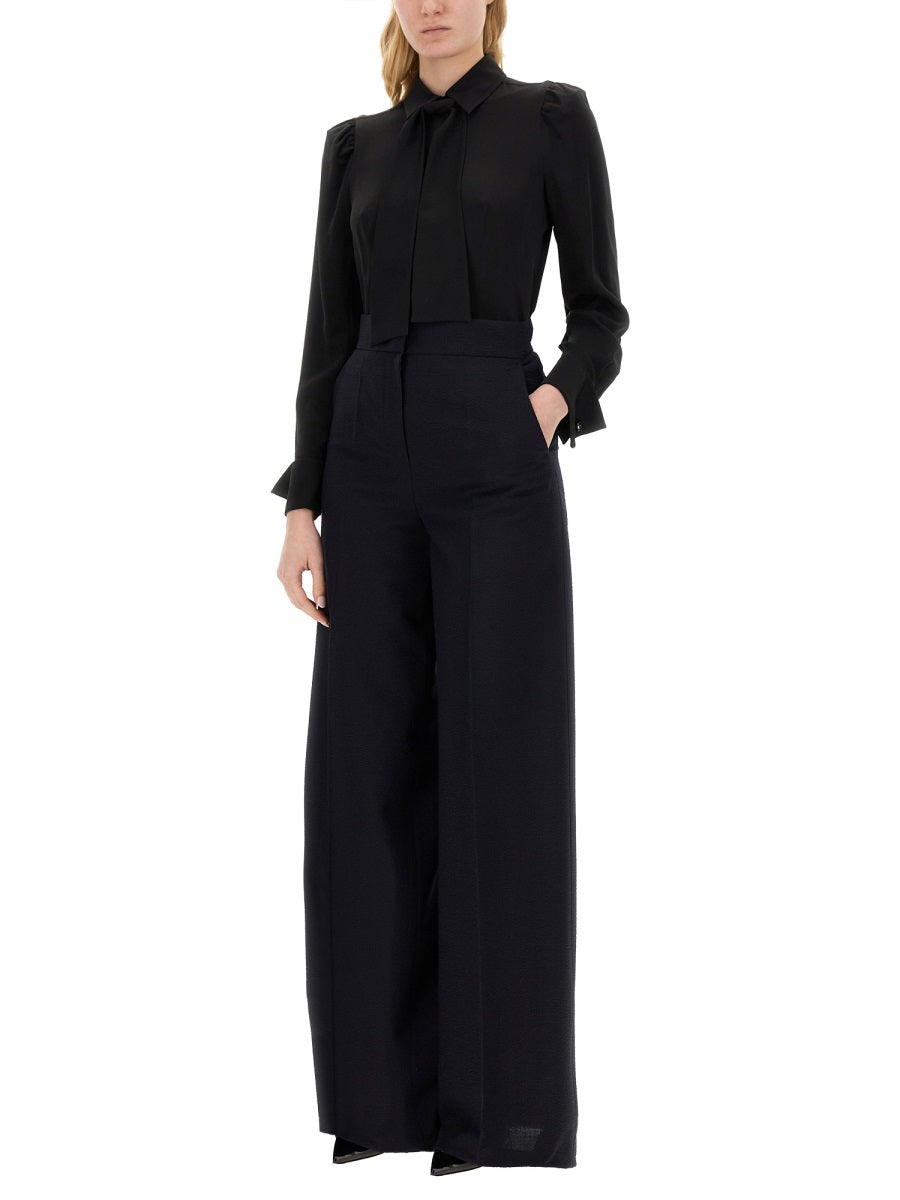 MAX MARA Elegant Shirt with Bow - Regular Fit, Size 40 IT