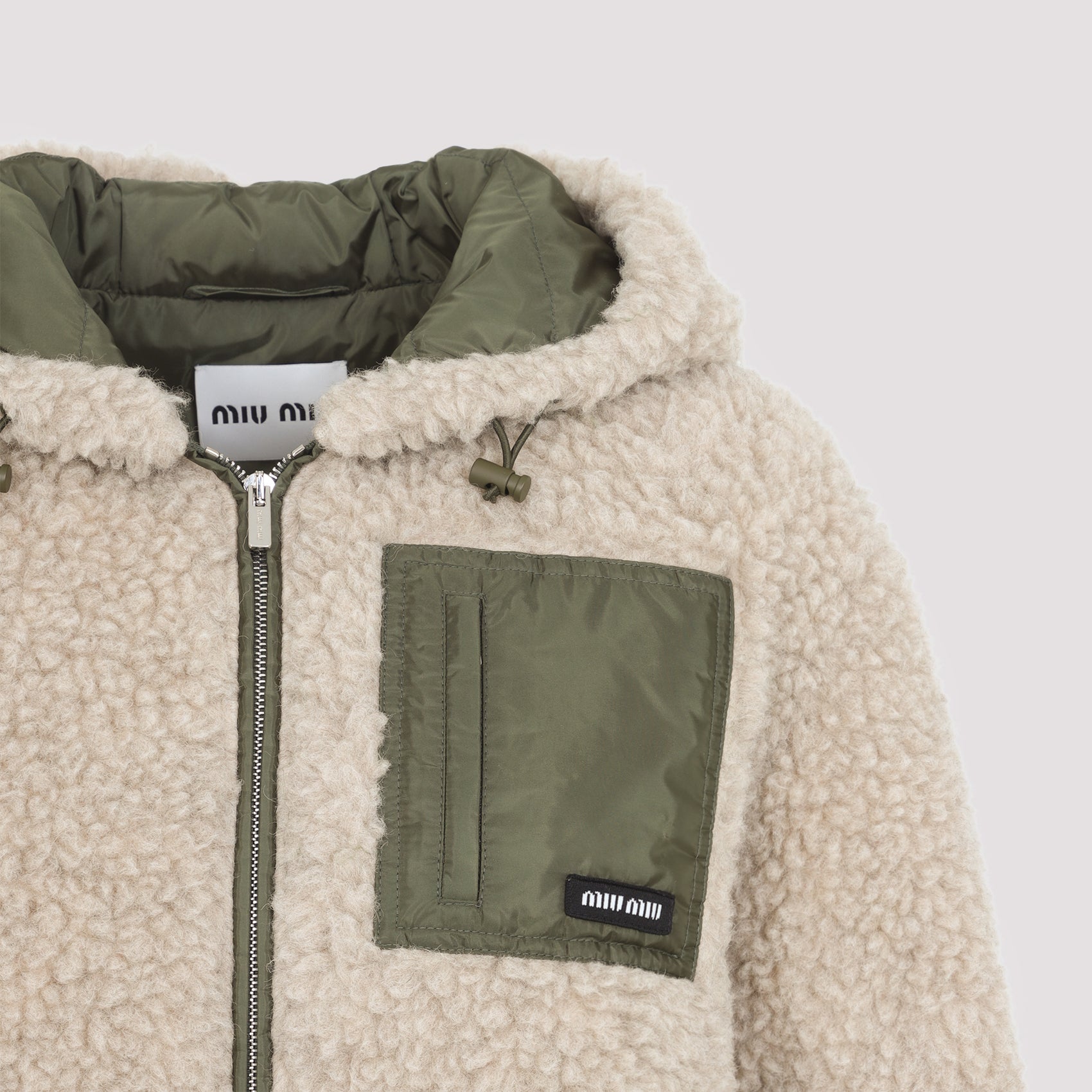 MIU MIU Men's Stylish Wool Blend Blouson Jacket