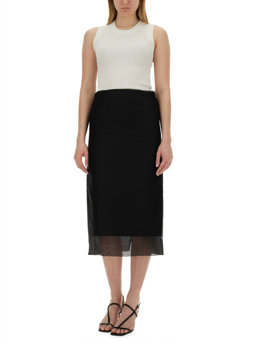 MAX MARA SPORTMAX Silk Regular Fit Mini Skirt - Size 40