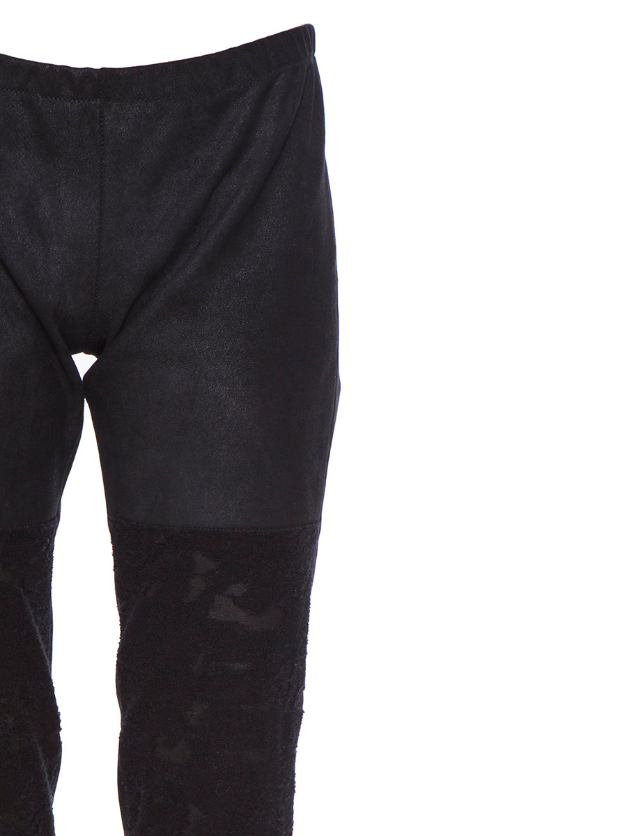 10SEI0OTTO Luxe Leather Leggings with Lace Detail - Size S