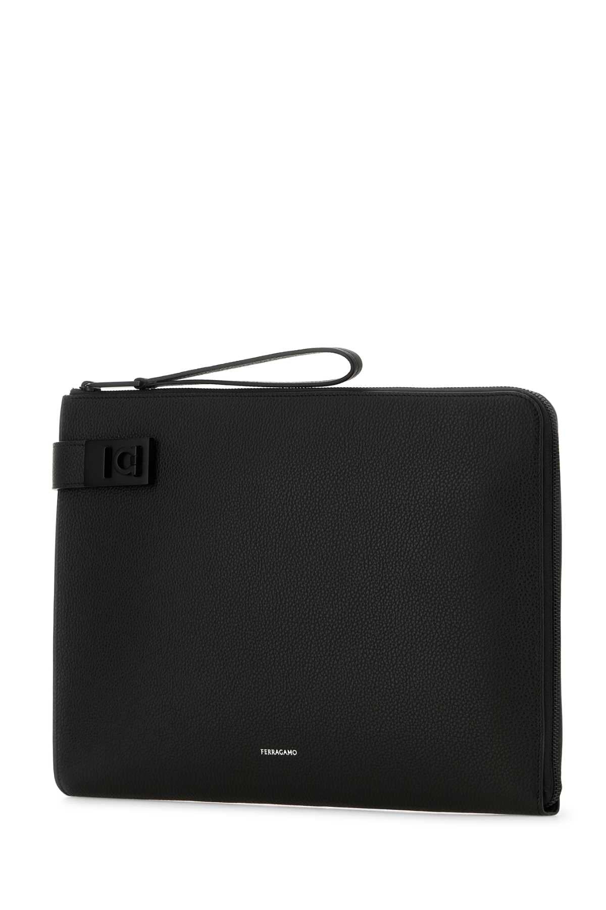 Ferragamo Leather Mini Clutch Bag for Men