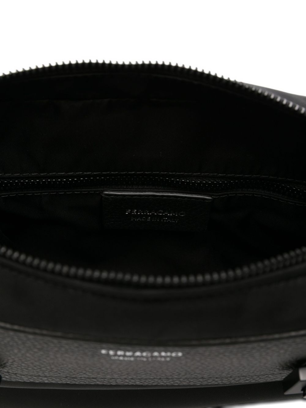 Ferragamo Nylon Crossbody Handbag with Calfskin Leather Trim
