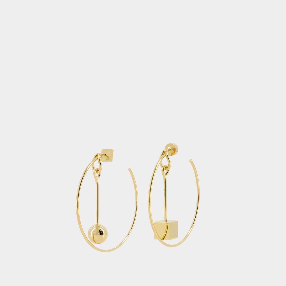 JACQUEMUS Mini Decorative Hoop Earrings