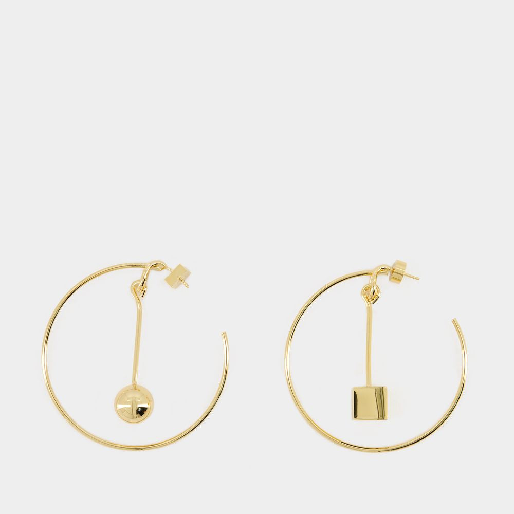 JACQUEMUS Mini Decorative Hoop Earrings