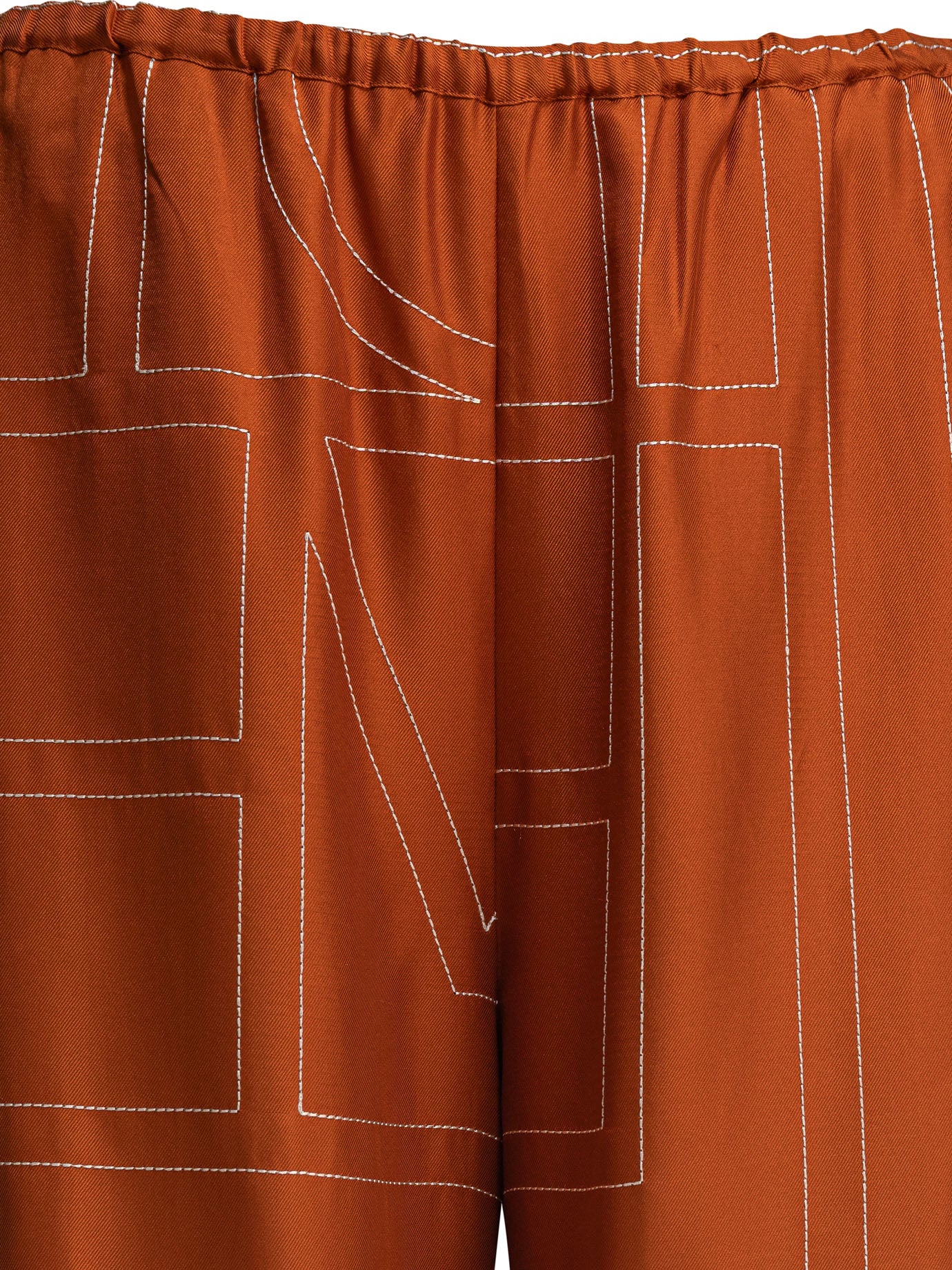TOTEME Silk Monogram Pajama Bottoms