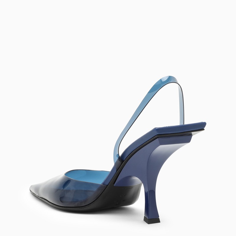 THE ATTICO Pointed Design PVC Slingback Pumps for Women