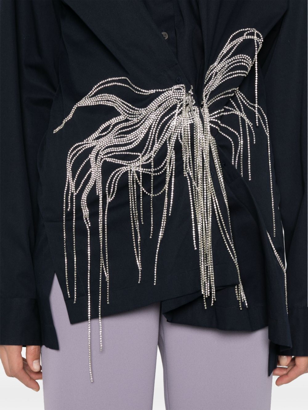 DRIES VAN NOTEN Embroidered Women's Shirt - FW24 Collection