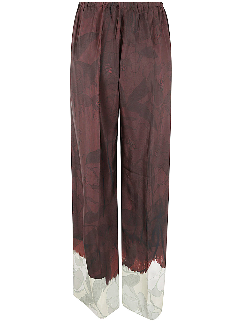 DRIES VAN NOTEN Elegant Silk Wide-Leg Pants