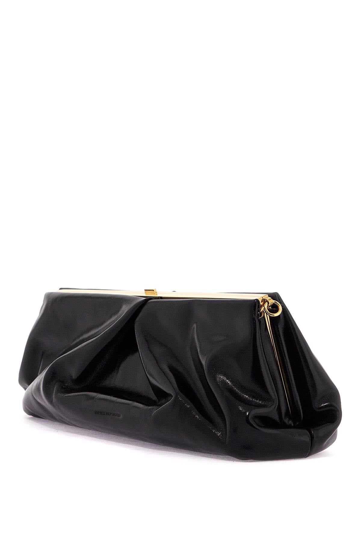 DRIES VAN NOTEN Crisp Mini Leather Clutch