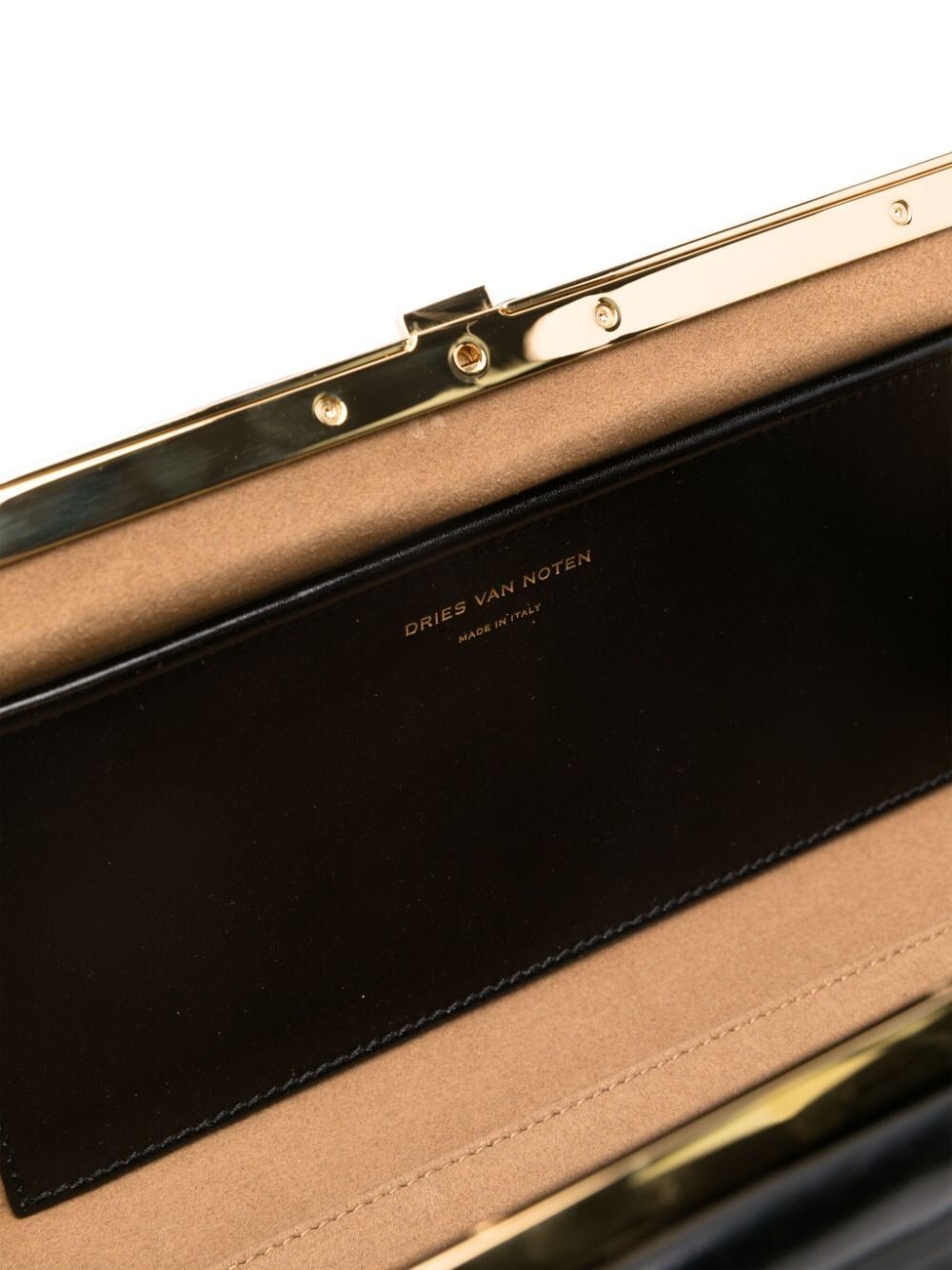 DRIES VAN NOTEN Crisp Mini Leather Clutch