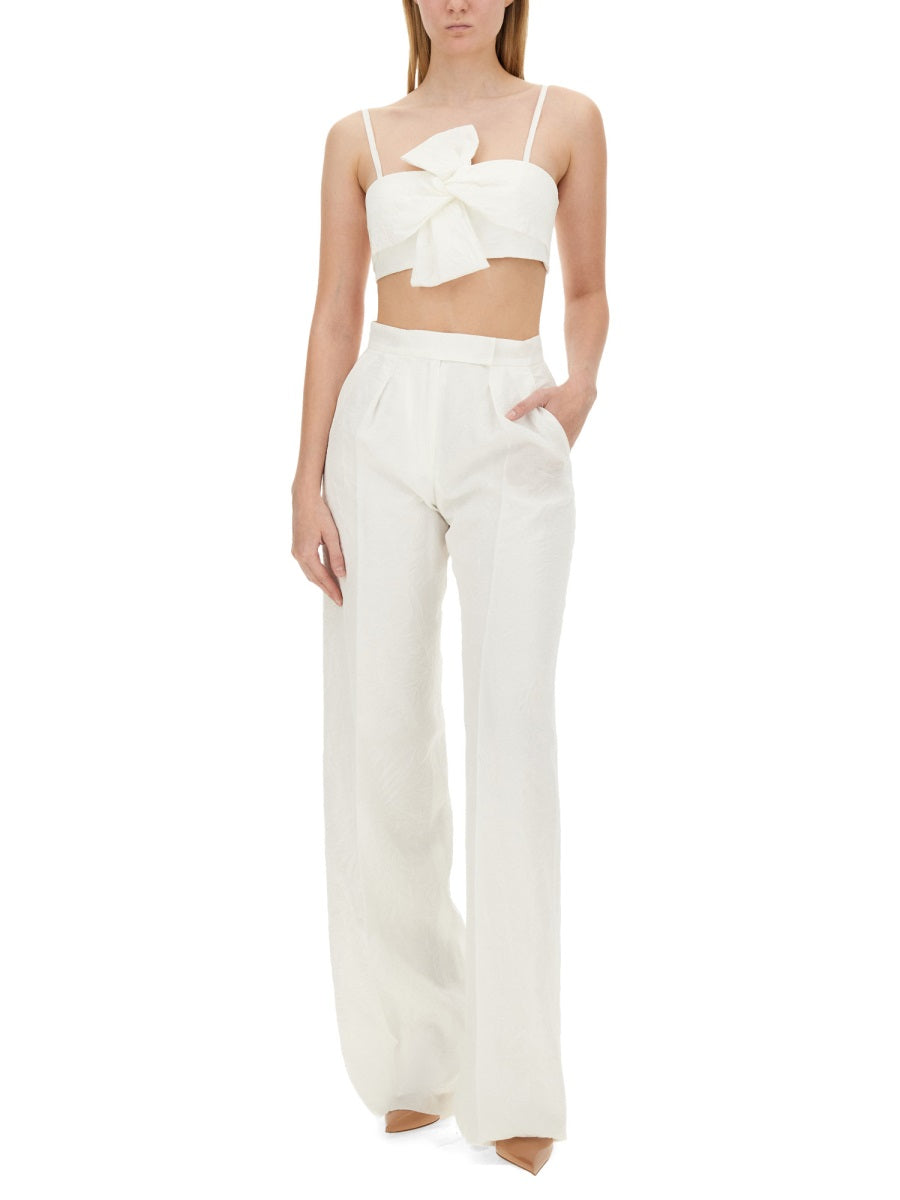 MAX MARA Bridal Wide Leg Pants Size 40