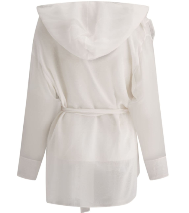 MAX MARA BRIDAL Bridal Silk Jacket with Scarf Collar - Women's Outerwear