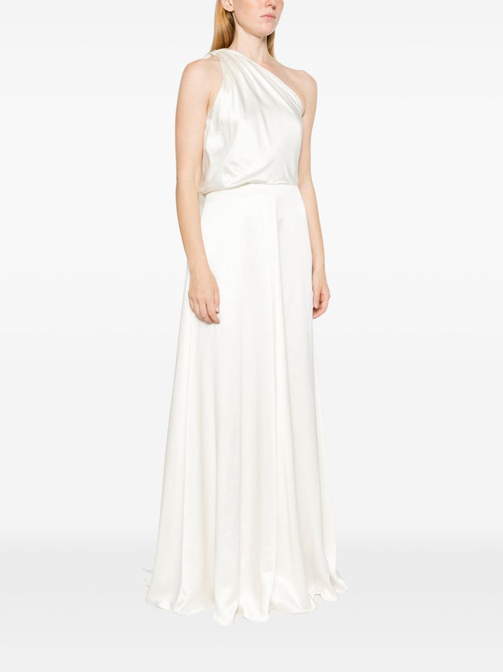 MAX MARA BRIDAL Bridal Sleek Mini Dress with Asymmetric Neckline