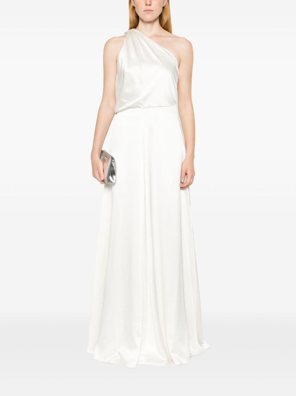 MAX MARA BRIDAL Bridal Sleek Mini Dress with Asymmetric Neckline