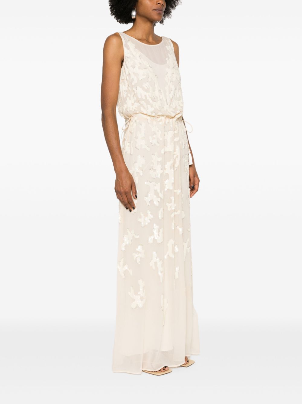 MAX MARA BRIDAL Timeless Floor-Length Women's Dress with Sequin Embellishments