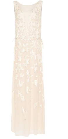 MAX MARA BRIDAL Timeless Floor-Length Women's Dress with Sequin Embellishments