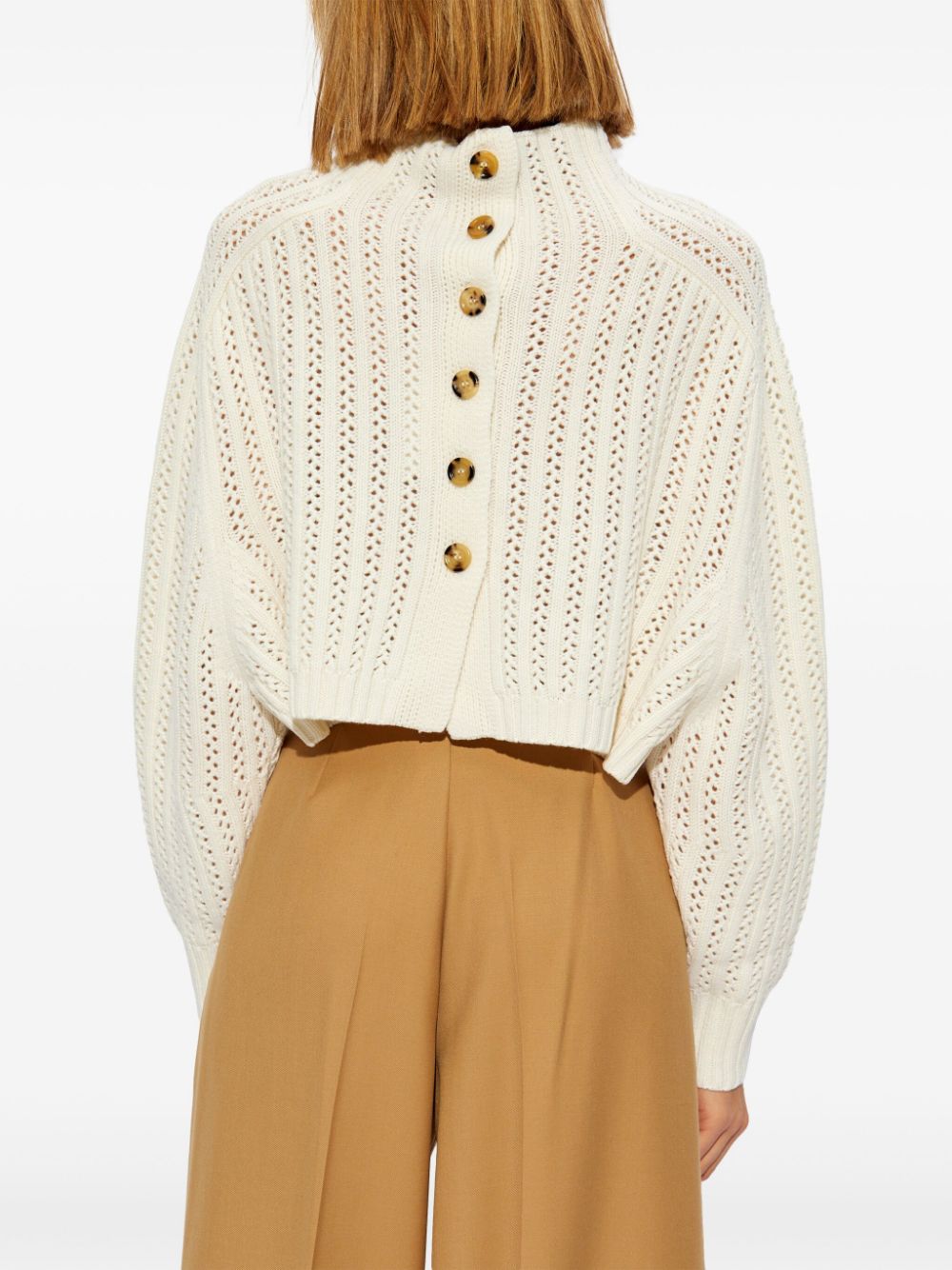 MAX MARA Wool-Cashmere Blend Mock Neck Sweater