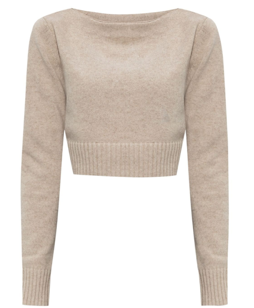 MAX MARA Cropped Wool-Cashmere Blend Sweater for Women
