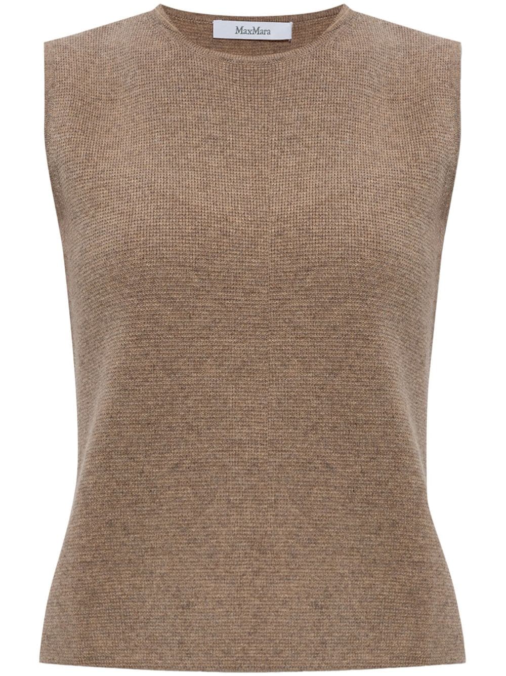 MAX MARA Wool-Cashmere Blend Sleeveless Fine Knit Sweater