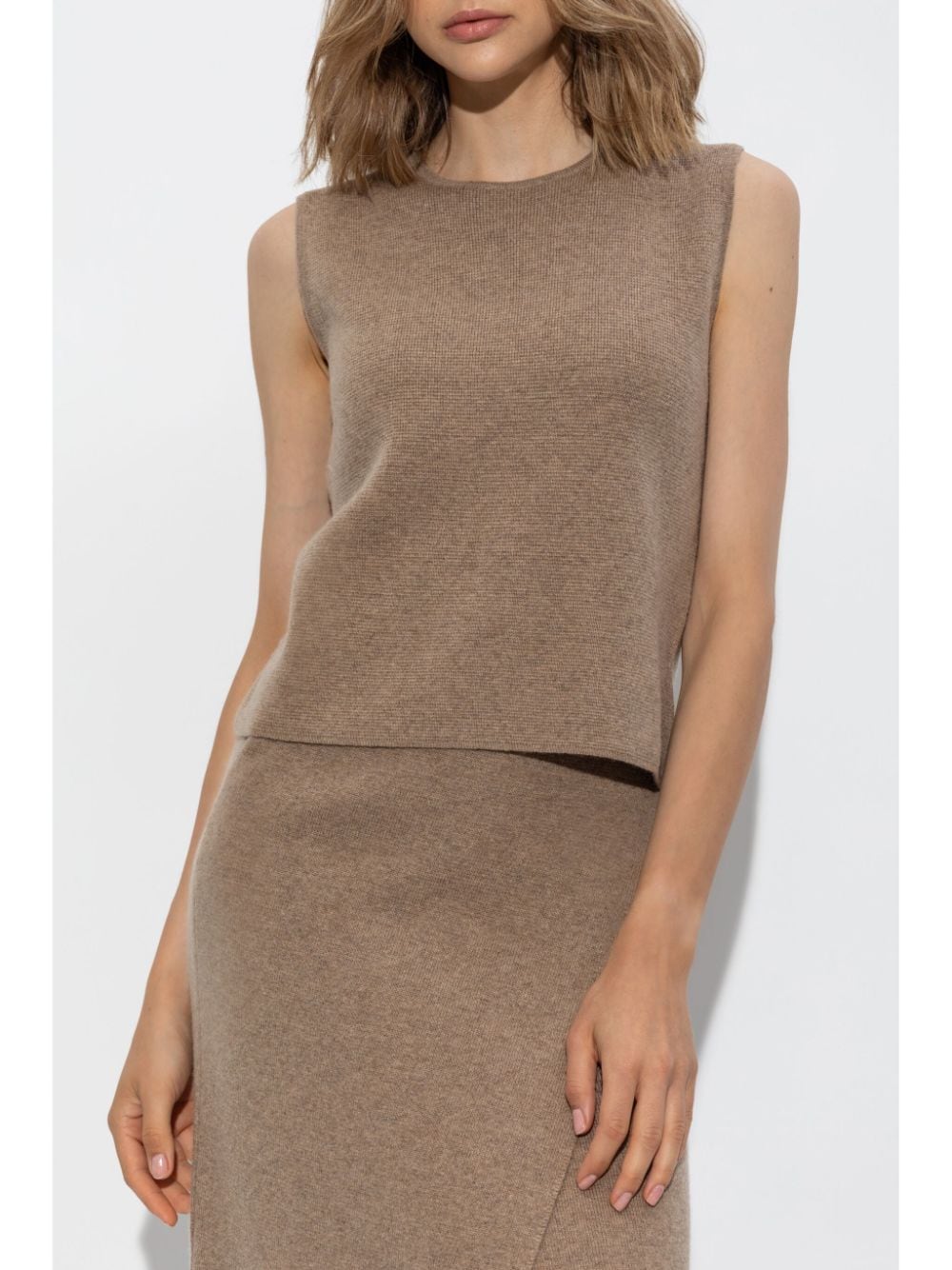 MAX MARA Wool-Cashmere Blend Sleeveless Fine Knit Sweater